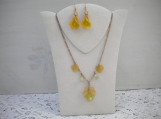 Spring time flower necklace and earrings set