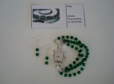 Custom May Birthstone-colored watch set with 3 matching bracelets and earrings!