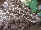 Minky Giraffe Baby Cuddle Blanket with Personalized Embroidery