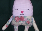 Pinkie,a  floral and gingham bunny