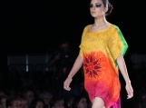 Rainbow coloured Chiffon silk Tunic 