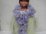 Lavender Frilly Scarf