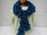 Turquoise Frilly Scarf