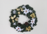 White Poinsettia Wreath