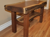 A Gorgeous Live Edge Black Walnut Coffee Table or Hallway Bench