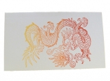 6 Mini Note Cards - Flaming Dragon