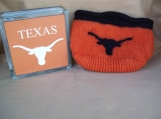 Longhorn knitted/felted purse.