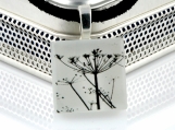Look Up to The Sky... Silhouette Flower - ECO Glass Photo Pendant Necklace