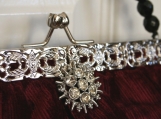 Red Burgundy Velvet Victorian Inspired Handbag