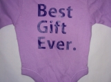 Best Gift Ever purple onesie size 0-3mths