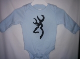 Blue Deer onesie in Black glitter size 0-3mths