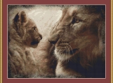 Lion Love Cross Stitch Pattern