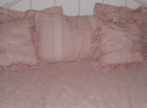 Pink Day-bed spread and pillows