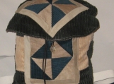 Green and Tan Patchwork Backpack 