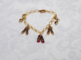 Bracelet with shoe charms, handmade