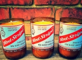 Soy Wax Candle Trio - in Repurposed Red Stripe Bottles