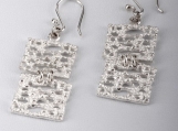950 Sterling Silver Biscuits Earrings 