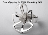 950 Sterling Silver Flower Ring