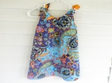 Paisley and Orange swirl reversible A line dress size 3T