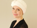 Chemo hat in cream, black, navy and taupe