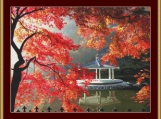 Autumn Gazebo Cross Stitch Pattern