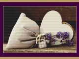 Lavender Bag Cross Stitch Pattern