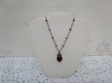 Red crystal heart necklace