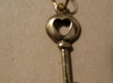 Gold Plated heart Key necklace