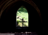 Cross in the Window, Fountains Abbey, UK, Photo Print 8' x 6'   