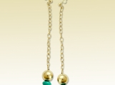 Easy breezy - dangle 14k gold filled chain earrings with turquoises and tiny balls.