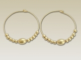 Sunshine of my life - 14K yellow gold filled hoop earrings with gold filled beads.
