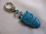 Silver and Turquoise Owl Handbag Accessory