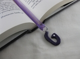 Purple Ribbon Personalized Bookmark