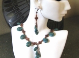 Turquoise and Copper Drop Necklace