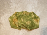 Green Hexagonal Decorative Fabric Coasters