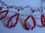 Funky Red seed bead crochet chocker