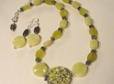 New Jade, Serpentine & Moukite Gemstone Necklace Set