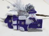 Dark Purple, Silver and White Tree Ornaments