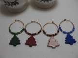 Mini Tree on Copper Holiday Wine Charms