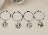 Snowflake Wine Charms