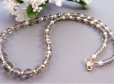14KT Gold Swarovski Black Diamond Necklace