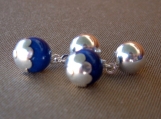 Blue Dot Post Earrings 