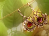 Chloe Earrings in Sterling with Multi Color Gemstones