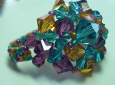 Multi Coloured Wonderdome Swarovski Crystal Ring