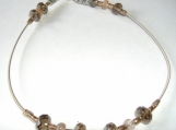 STRUMMIN IN THE SAND - smokey topaz and guitar string anklet