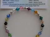 Swarovski Crystal/Sterling Silver All Cancer Awareness Bracelet