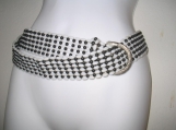 Black and White Stylish beaded fashion belt