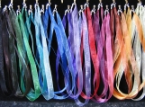 53 colour options Organza Ribbon Necklace with Sterling Silver End Caps and Clasp Any Length
