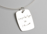 Knowledge Is Power Sterling Silver Necklace