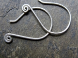 spiralette-- simple custom earrings-- primitive series